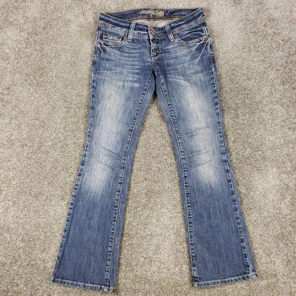 Score these HOT AE Jeans Today!! Medium Wash Artist Low-Rise Boot Stretch Denim